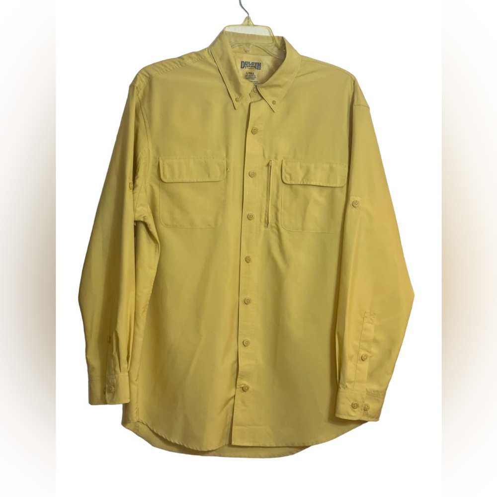 Duluth Trading Co men’s yellow long sleeve shirt. Size large. GUC - Picture 2 of 8
